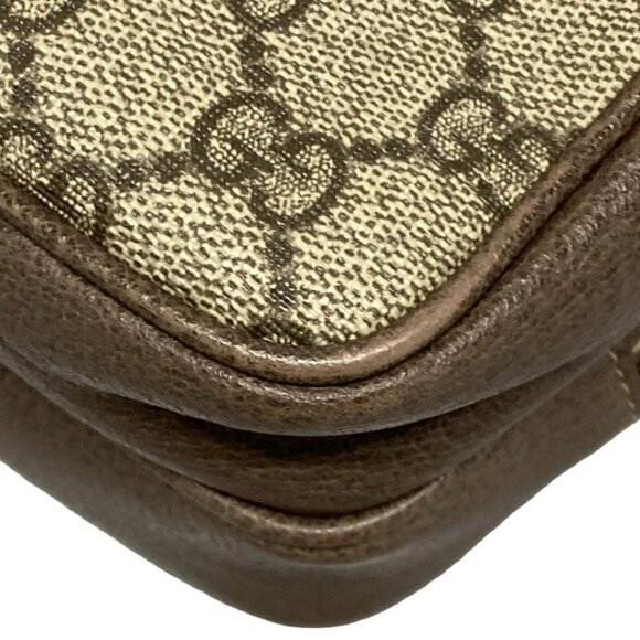 Auth GUCCI Ophidia 546595 Beige Dark Brown Multi PVC Leather - Shoulder Bag - Picture 4 of 16